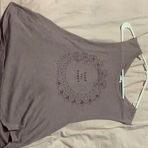 light purple flowy muscle shirt